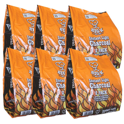 Instant Light Lumpwood Charcoal Bags 2x1kg Pack of 6