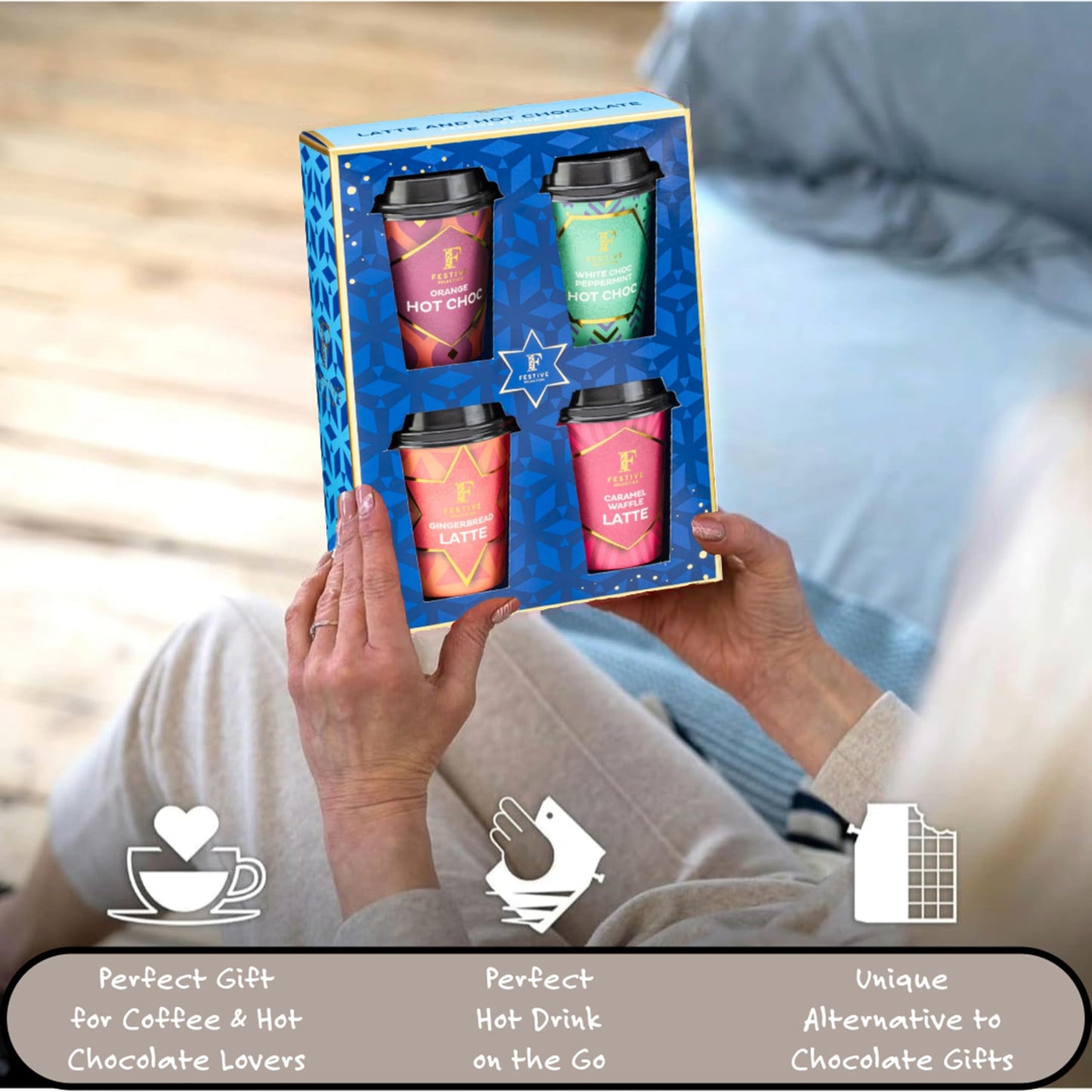 Christmas Coffee Selection Gift Set with Festive Instant Coffee & Hot Chocolates