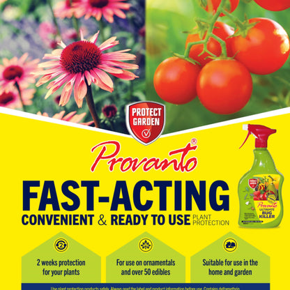 Bug Killer Spray for Plants Bundle - Fast Acting Ultimate Bug Spray 1L & Bug Clear Ultra 800m Fruit and Vegetable Plant Protection Pest Control Products with Topline Card for Indoor & Outdoor Plants