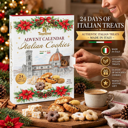 Italian Biscuit Advent Calendar 2026-24 Days Christmas Traditional Italian Cookies Advent Calendar