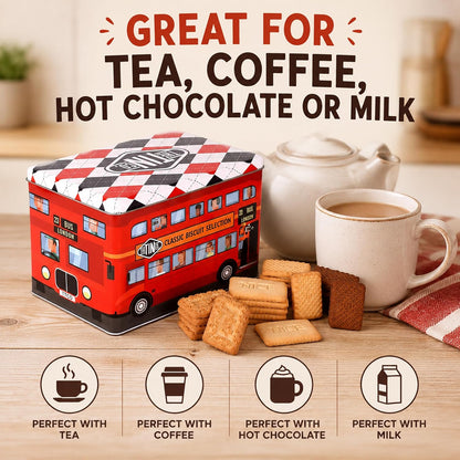 Red London Bus Biscuit Tin 487g