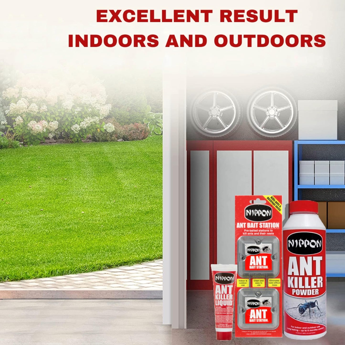 Ant Stop Bait Station Bundle - Ant Powder 400g, Ant Killer Liquid 30g & Ant Bait Station. Powerful Ant Traps Insect Repellent for Indoor & Outdoor. Pest Control Products with Topline Card.