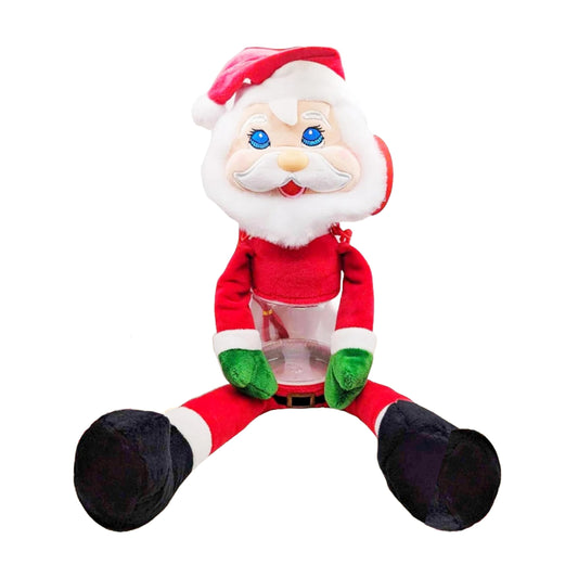 Kids Sweets Gift for Christmas - Cute Santa Candy Jar Doll Backpack Treat Bag. Christmas Chocolate, Cookie Jar for Stocking Fillers, Secret Santa Gifts, Christmas Gifts for Kids
