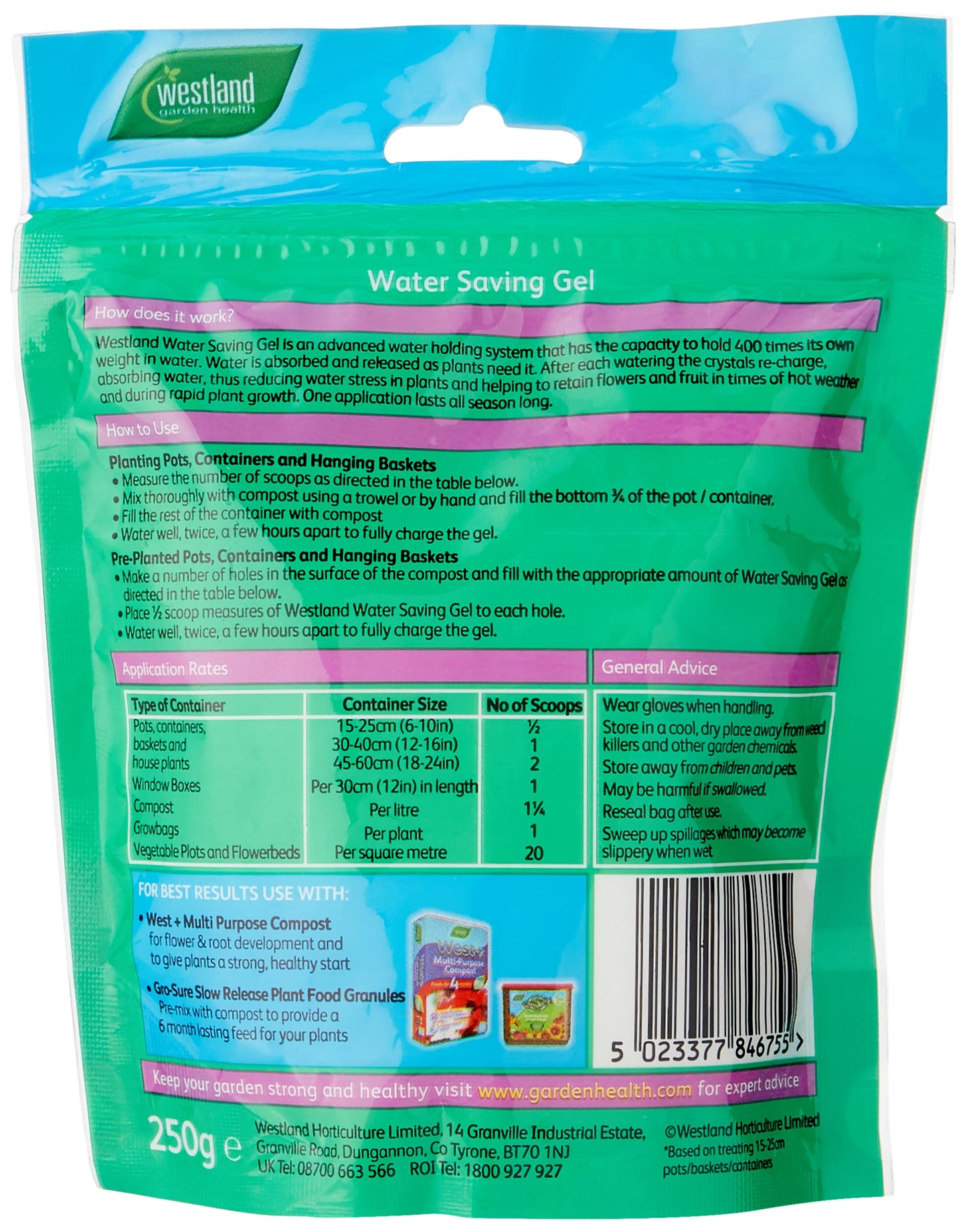 Westland Water Saving Retention Gel 250g