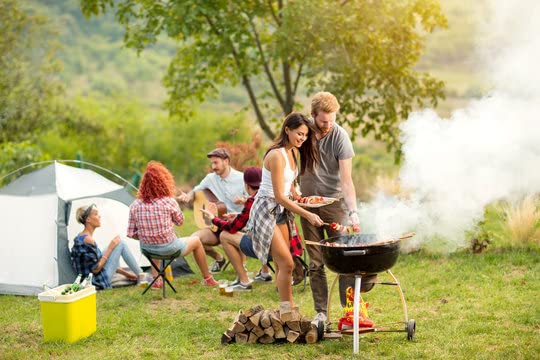 Big K Barbecue Grill Charcoal 6x3kg Lumpwood + Woodies Firelighters 300g