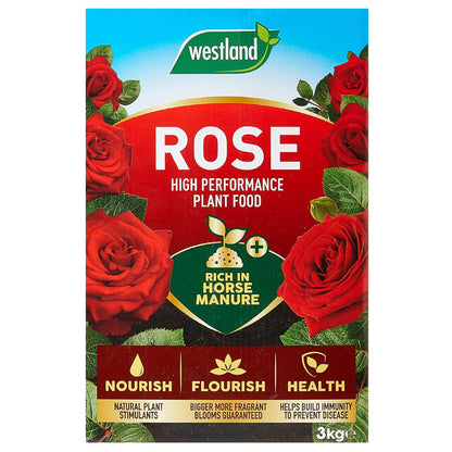 TOPLINE High-Performance Rose Food - Pack of 2 x 3kg Enriched Horse Manure Rose Plant Feed Pellets for Outdoor Garden Plants. Rose Fertiliser with Unique Topline Card.
