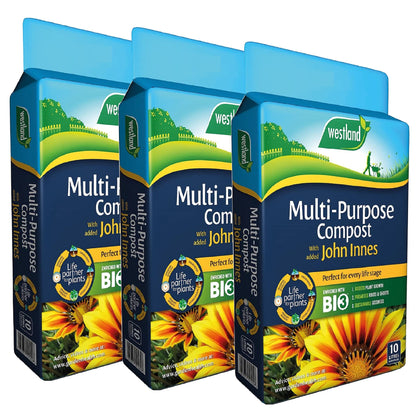 Westland Multi-Purpose Garden Compost Peat Free with John Innes 3x10L