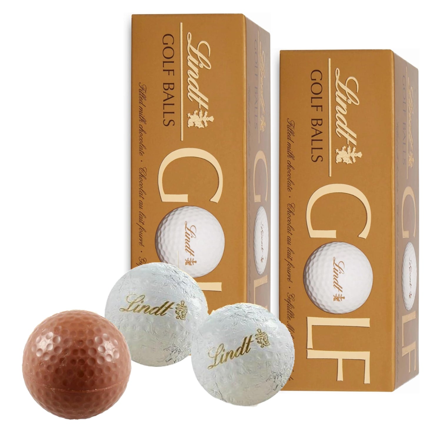 Milk Chocolate Golf Balls Hazelnut Filling 110g Pack of 2