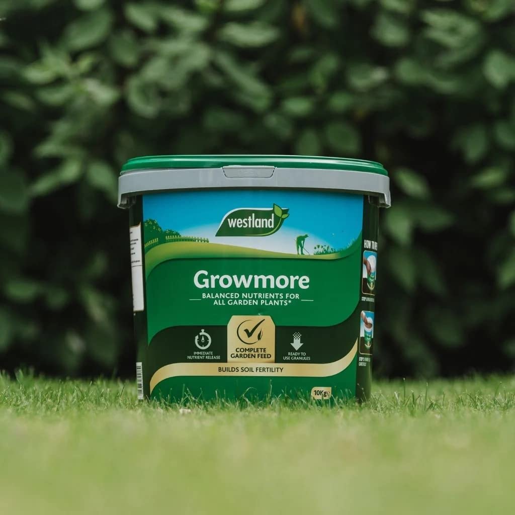 Outdoor Plants Food Fertilizer Bundle - 8kg Multipurpose Grownmore Plant Food Granules & 5kg Chicken Manure Pellets. Fertiliser for Vegetables, Garden Plants with Topline Card.