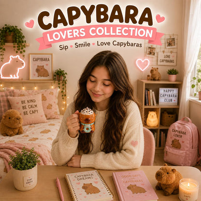 Capybara Mug & Hot Chocolate Gift Set - Capybara Collectible Mug with 20g Hot Chocolate Mix