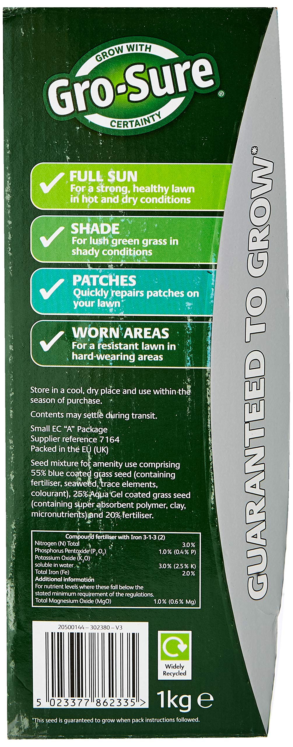 Gro-Sure Aqua Gel Coated Smart Grass Lawn Seed 25sqm
