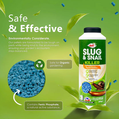 Snail & Slug Pellets for Garden - 800g Organic Snail & Slug Killer Granules with Topline Card. Powerful Slug Repellent for Protecting Garden Plants & Vegetables
