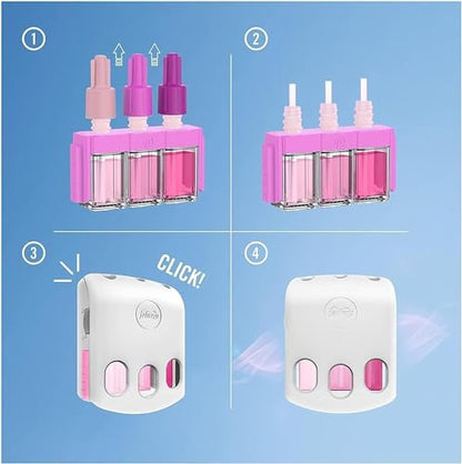 3Volution Spiced Apple Air Freshener - Christmas Air Diffuser Freshener Spray Plug In with 3 Scents Room Fresheners for Home Plug Refills 20ml Pack with Topline Card.
