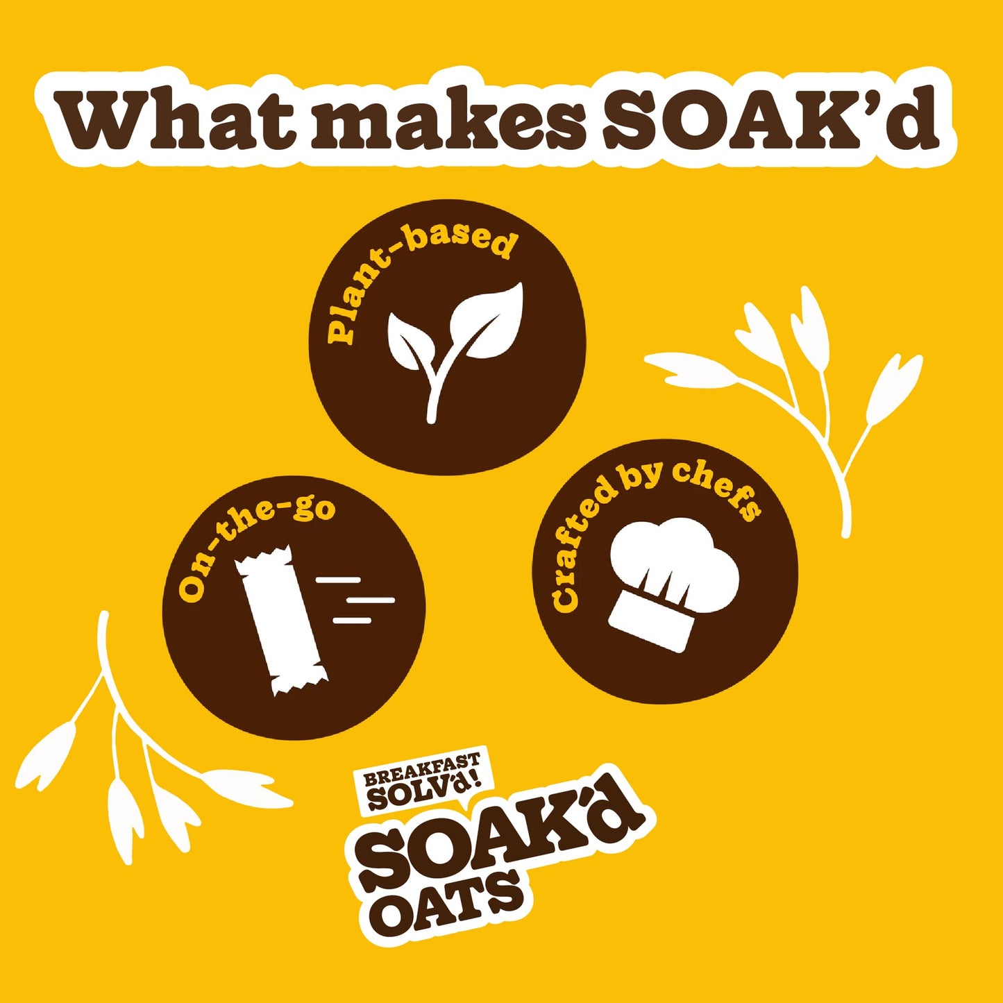 SOAK'd OATS Healthy Breakfast Bars - Box of 16 x 42g Gluten Free Baked Flapjack Healthy Snacks
