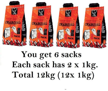Instant Light Charcoal 12x1kg Bags
