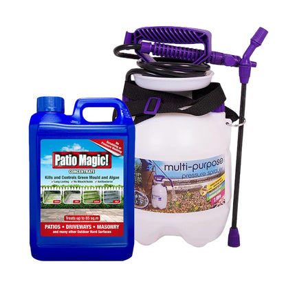 Patio Cleaner & Pressure Washer Kit Sprayer 2L + Path Cleaner Concentrate 2.5L