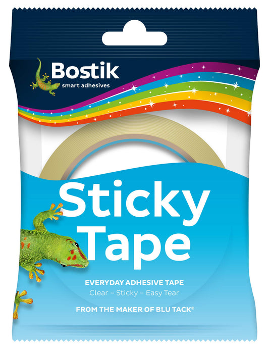 12 x Bostik Sticky Tape Single Single Easy Tear 24mm x 50m
