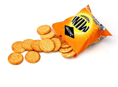 Mini Cheddars Snacks Bulk - Mega Value Box of 48 x 23g Original Cheddar Biscuits Baked with Real Cheese. Bar Snacks for Home Pub, Birthday Party Food or Lunchbox Snacks with Topline Card.