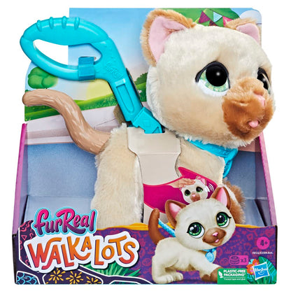 FurReal friends Walkalots Large Racker Interactive Toy Cat for Walking with Sounds and Reactions for Children from 4