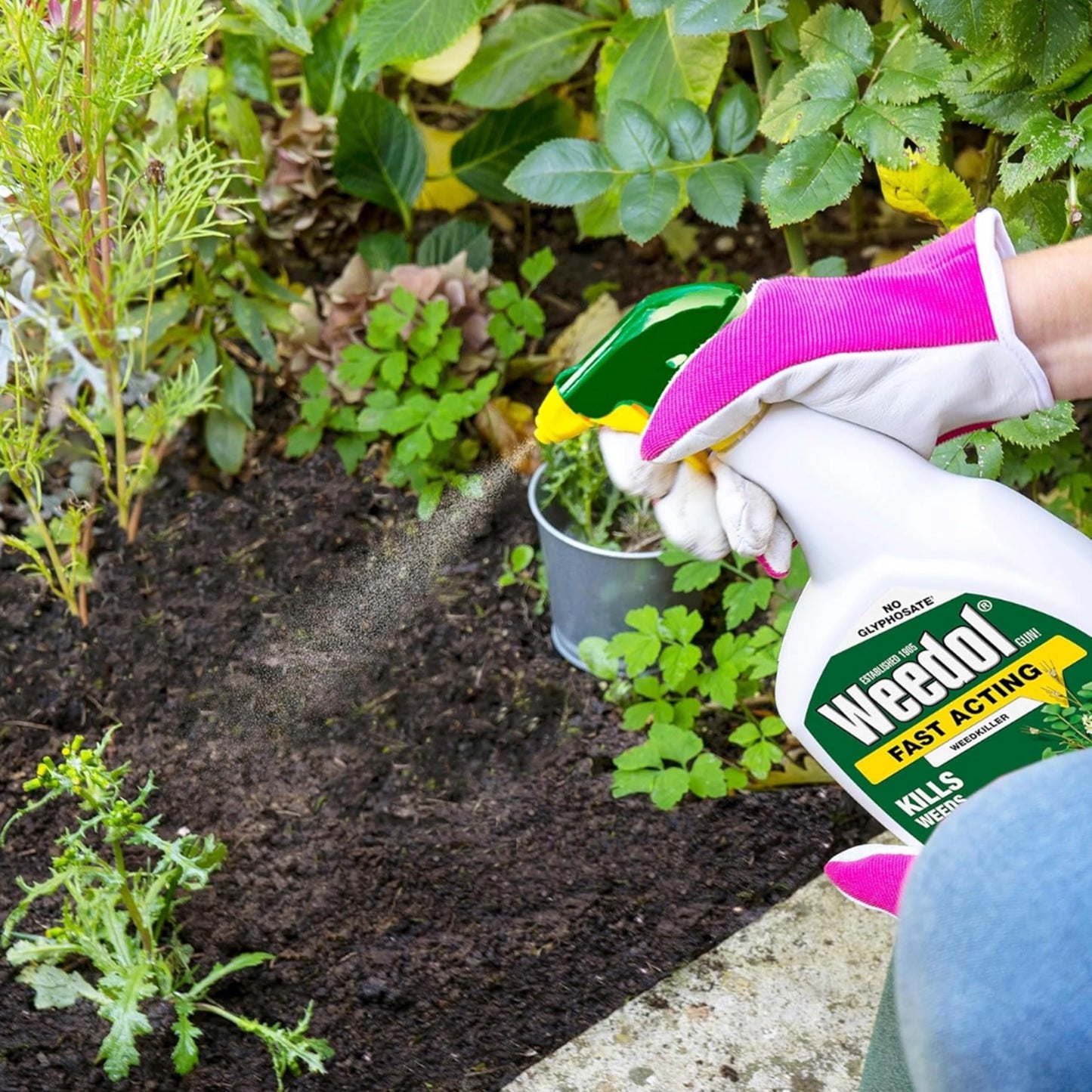 Weed Killer Extra Strong Bundle - Ready to Use Weedol Weed Killer of 1L Fast Acting & 1L Path and Gravel Weedkiller Sprayer with Topline Card. Strong Weed Killer for Paths, Driveways or Flower Beds