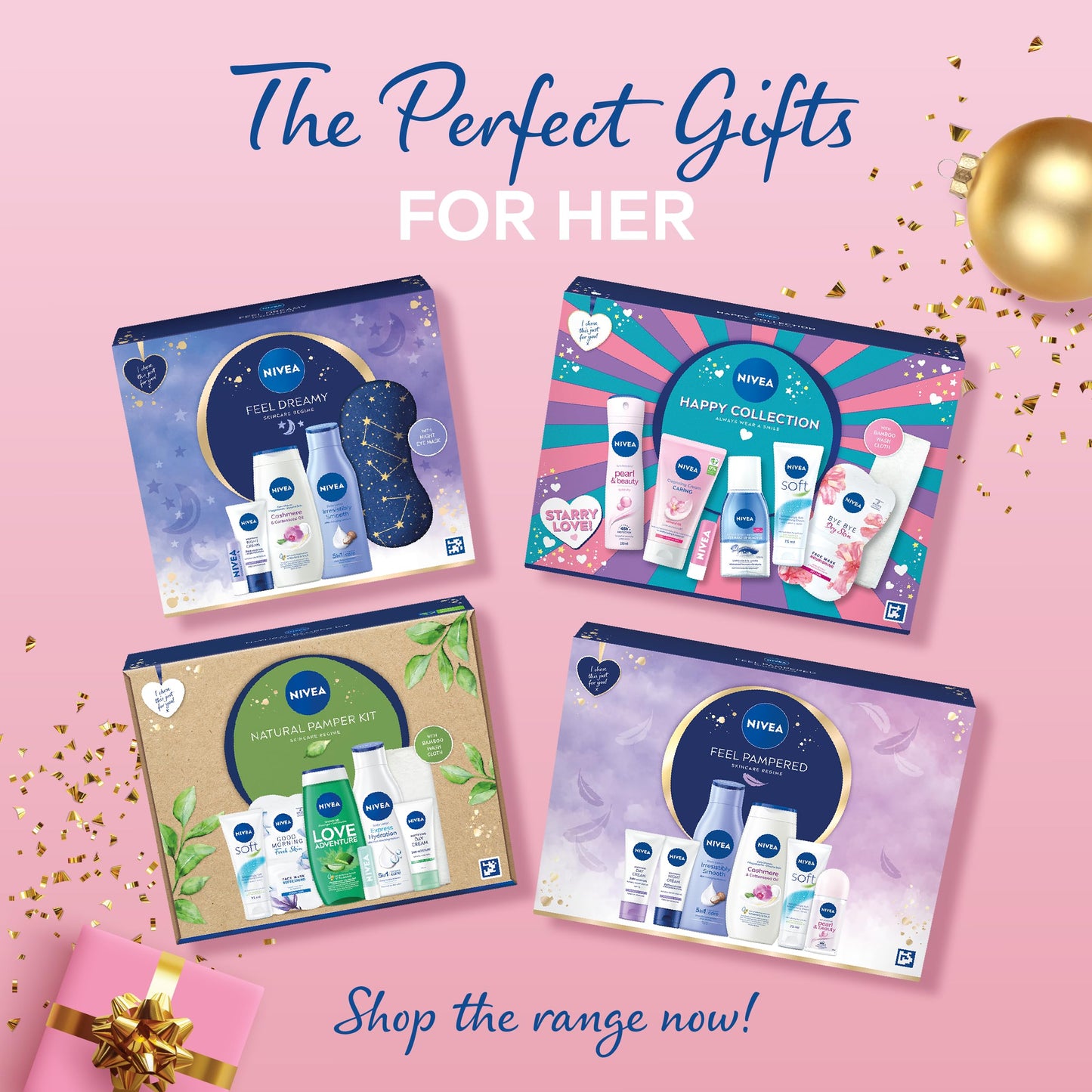 NIVEA Women's Feel Pampered Skincare Gift Set