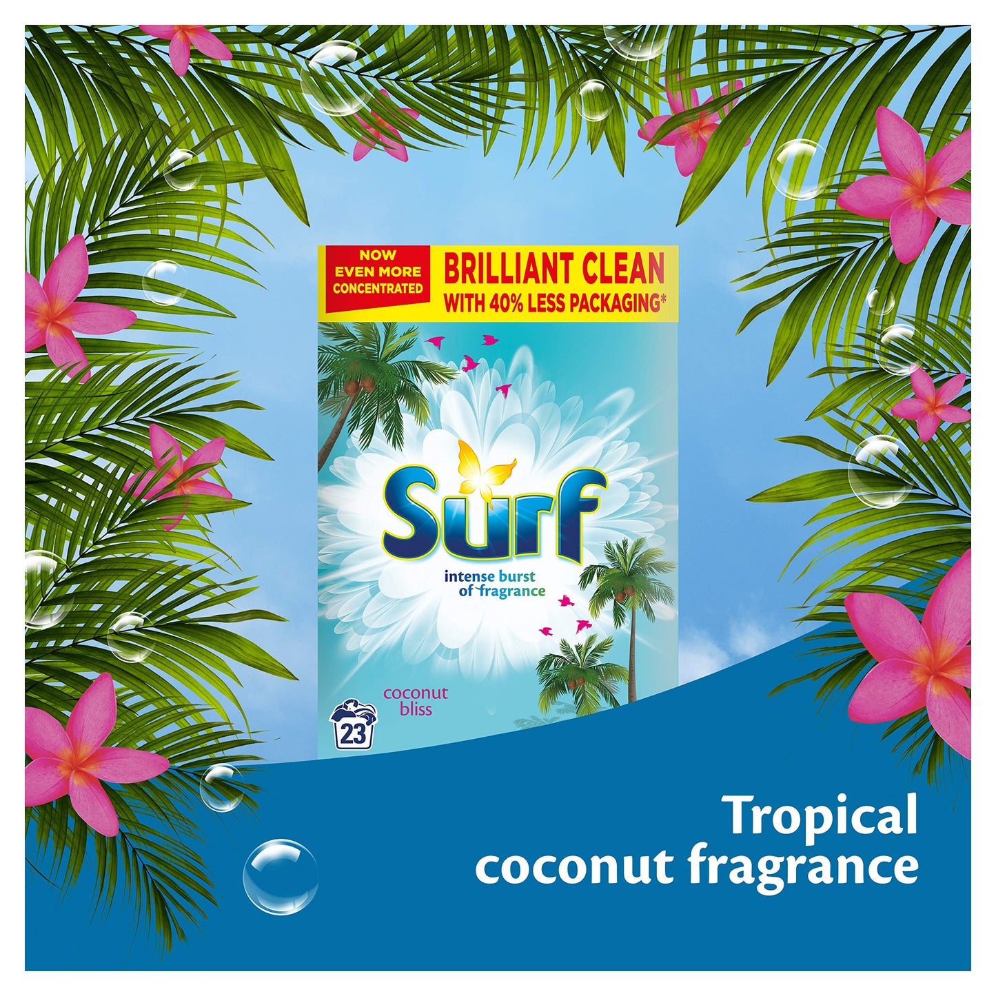 Surf Coconut Bliss for Fabric Care Laundry Powder for Brilliantly Clean Laundry Every Time 1.15 kg 23 Washes (Pack of 4)