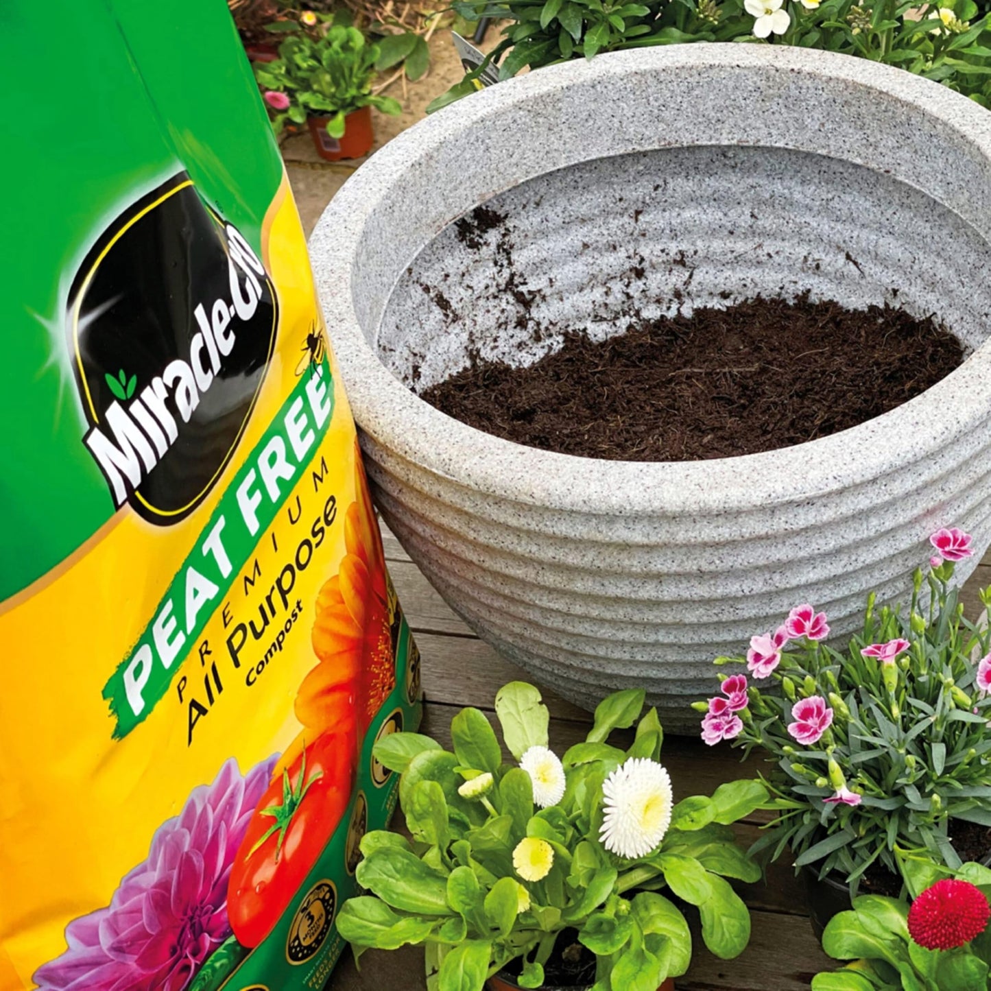 Miracle Grow All Purpose Compost - 2 x 10L Multi Purpose Compost with Topline Card. Garden Compost for Outdoor Plants, Indoor House Plants, Vegetables
