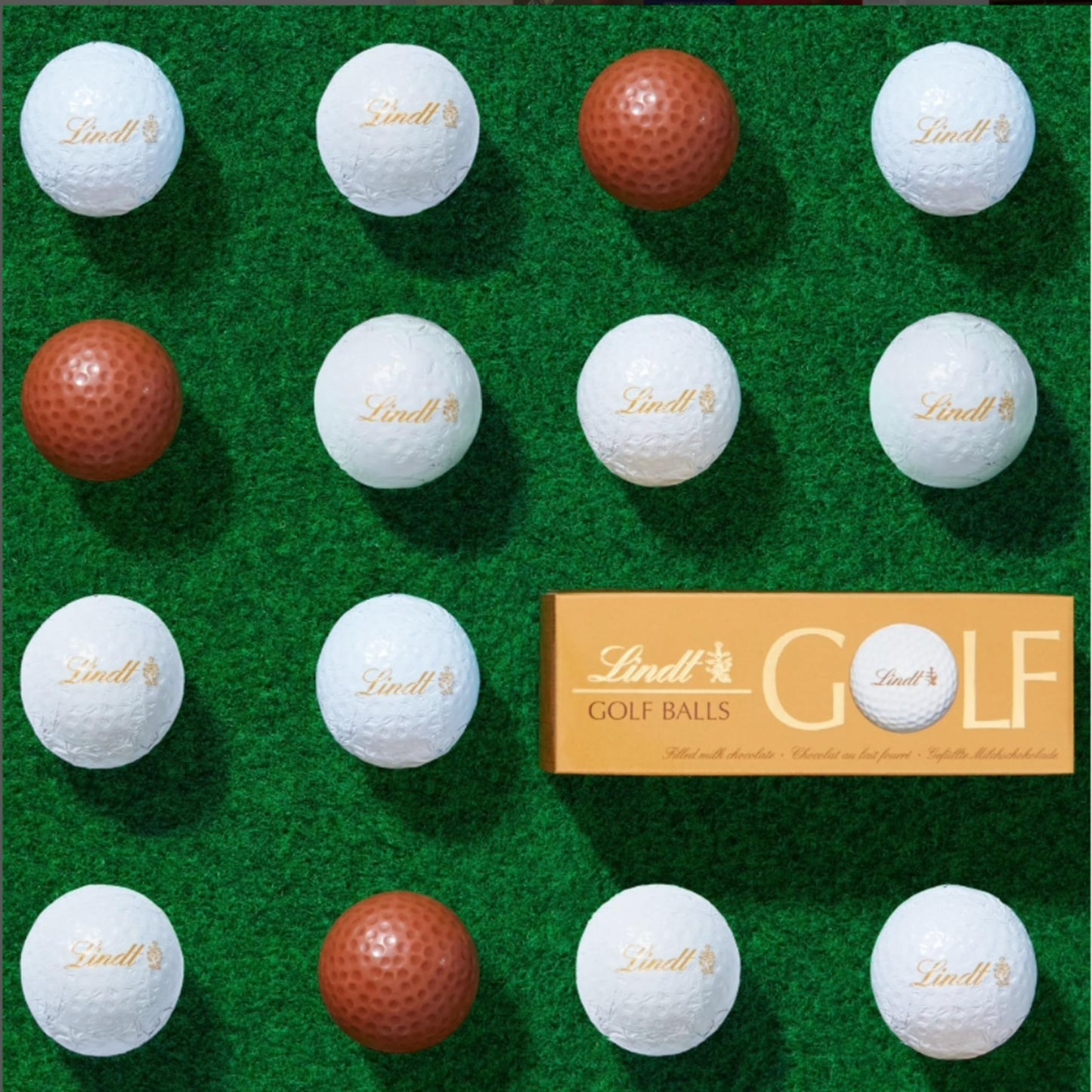 Milk Chocolate Golf Balls Hazelnut Filling 110g Pack of 2