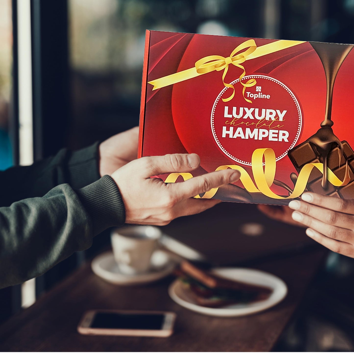 Dark Chocolate Hamper Gift Box - Irresistible Smooth 4 x 100g Caramel, Orange, Raspberry & Hazelnut Flavour Chocolate Bars, Chocolate Truffles 200g & 2x35g Hazelnut Bars. Mothers Day Gifts for Mum