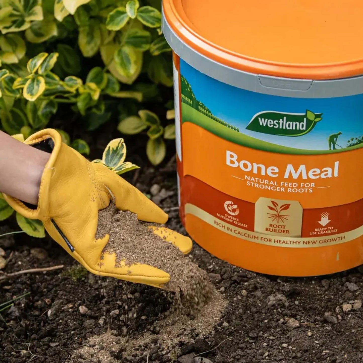 Natural Plant Feed Bonemeal Fertiliser - 8kg Bone Meal Plant Food & Root Builder Garden Fertiliser with Topline Card for Outdoor Garden Plants, Vegetable Roots, Hedges, Trees, Flowers