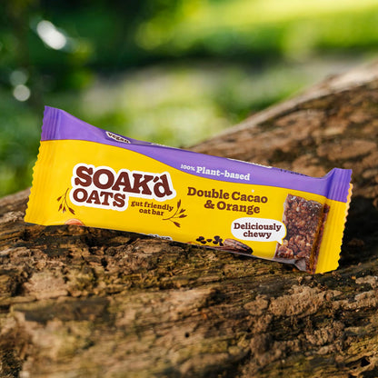 SOAK'd OATS Healthy Breakfast Bars - Box of 16 x 42g Gluten Free Baked Flapjack Healthy Snacks