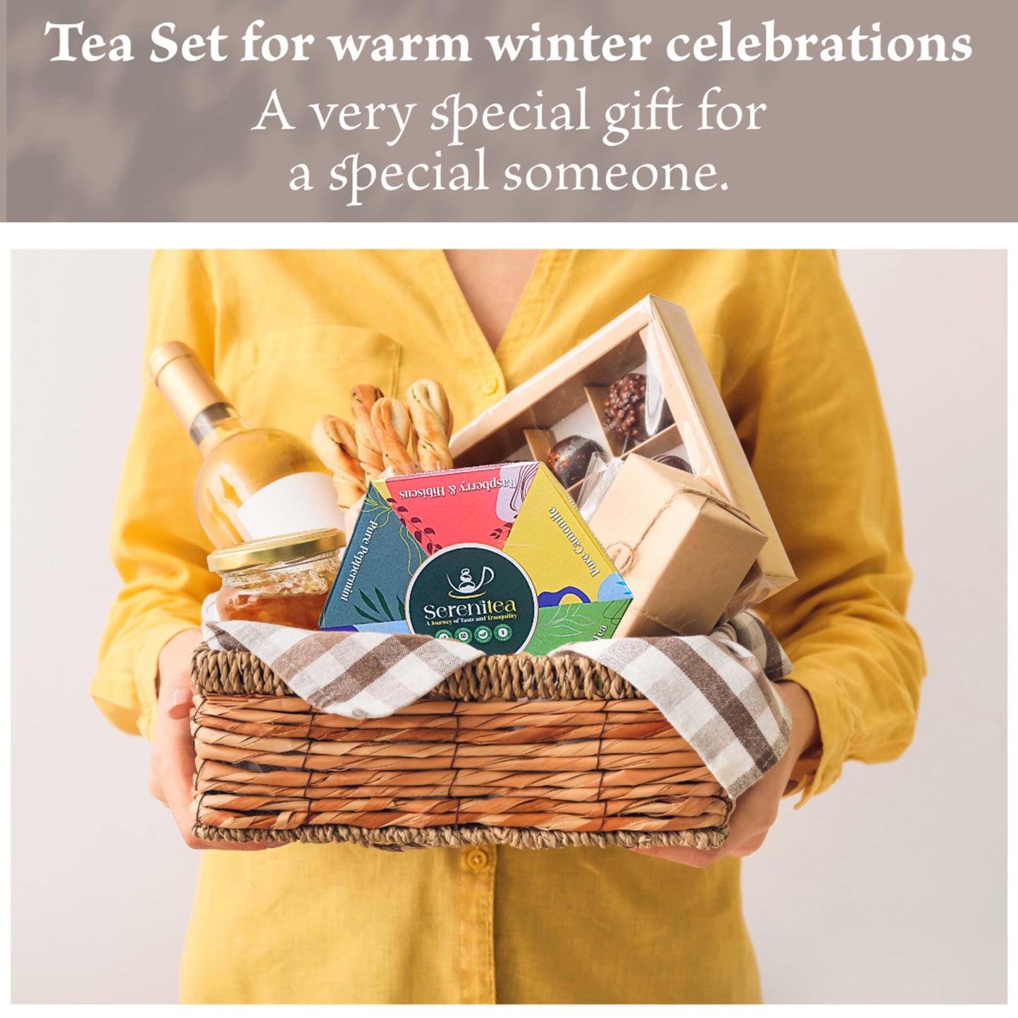 Assorted Tea Gift Set Hamper Box - 60 Individually Wrapped Bags Selection of Fruit Hibiscus English Breakfast Herbal Green Aromas. Afternoon Tea Gift for Mothers Day