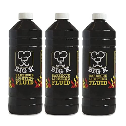 Topline Big K Barbecue Firelighter Fluid Odourless 1000ml Pack of 3