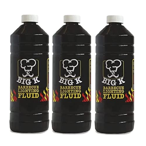 Topline Big K Barbecue Firelighter Fluid Odourless 1000ml Pack of 3