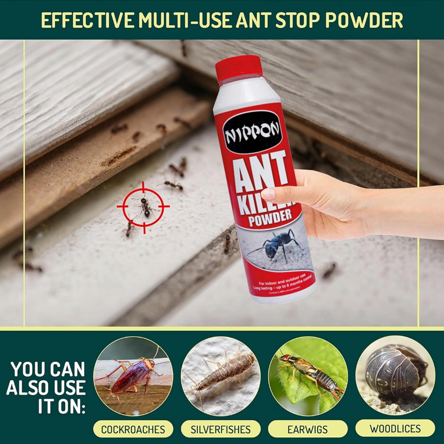 Ant Stop Bait Station Bundle - Ant Powder 400g, Ant Killer Liquid 30g & Ant Bait Station. Powerful Ant Traps Insect Repellent for Indoor & Outdoor. Pest Control Products with Topline Card.