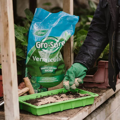 Topline Horticultural Garden Plants Vermiculite Bulk Buy - Pack of 2 x Gro-Sure Vermiculite 10L Bags Card. Ideal for Indoor or Outdoor Plants Potting Compost, Retain Water & Nutrients in Soil.