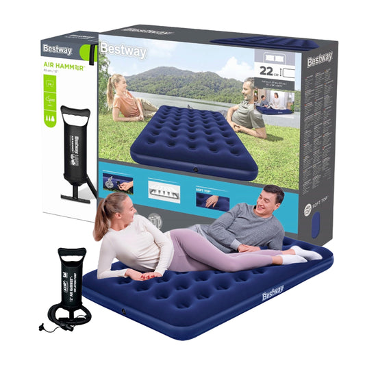 Topline Inflatable Air Bed Double Mattress with Air Pump