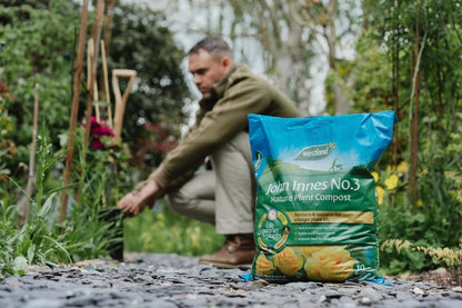 Westland Peat Free Garden Compost - John Innes No3 Mature Plant Potting Seedling Compost 2 x 10L Bags with Topline Card for Outdoor & Indoor House Plants.