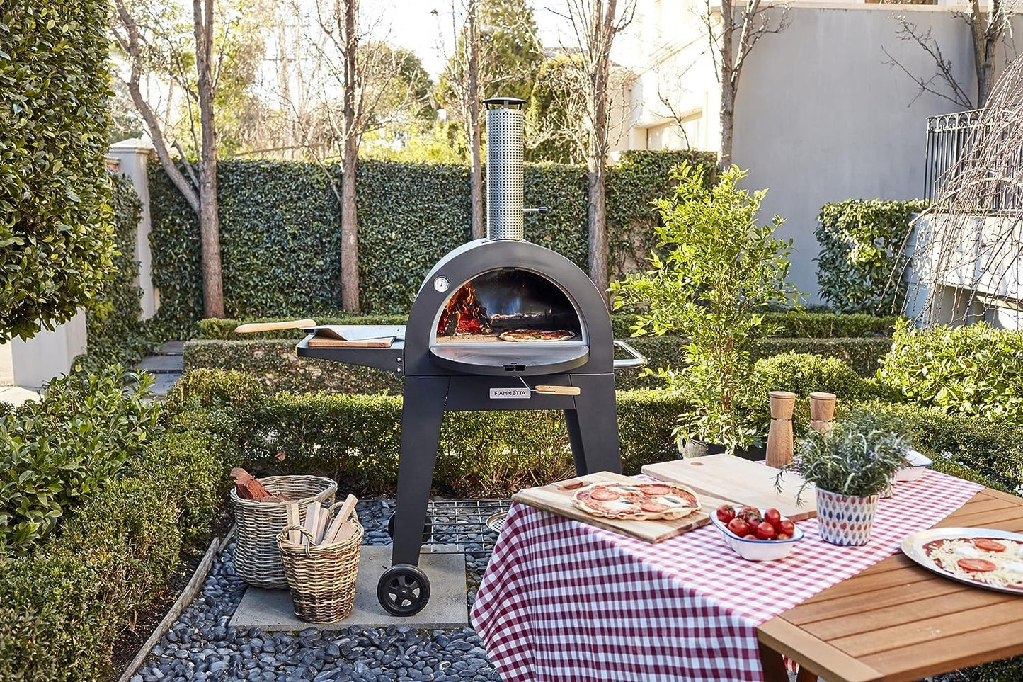Premium Pizza Oven Pellets - 15 kg Bag of 100% Natural BBQ Wood Smoking Pellets with Topline Card for Woodfire Grills, Smokers & Pizza Ovens