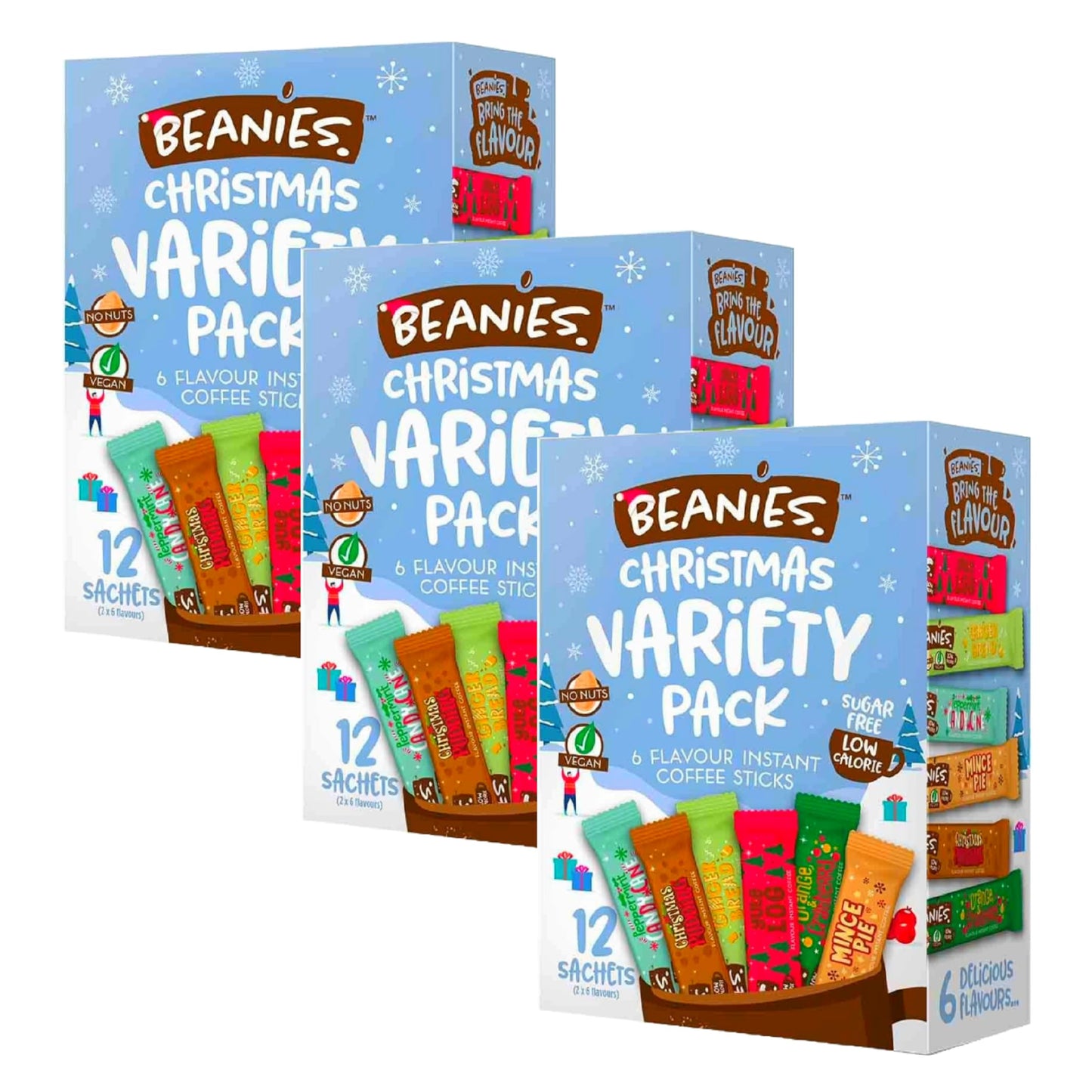 Beanies Christmas Coffee Gift Box 36 Sachets