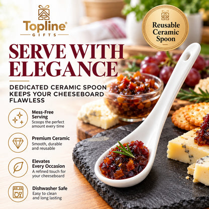 Selection of Savoury Chutneys Gift Set - 9 x 35g Classic Chutneys with Ceramic Spoon