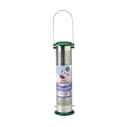 Peckish Large Metal All Weather Nyger Seed Bird Feeder