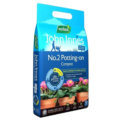 Westland Peat Free Garden Compost - John Innes No2 Potting-On Compost 10L Bag. Potting Compost for Outdoor Plants, Vegetables Growing or House Plants with Topline Card.
