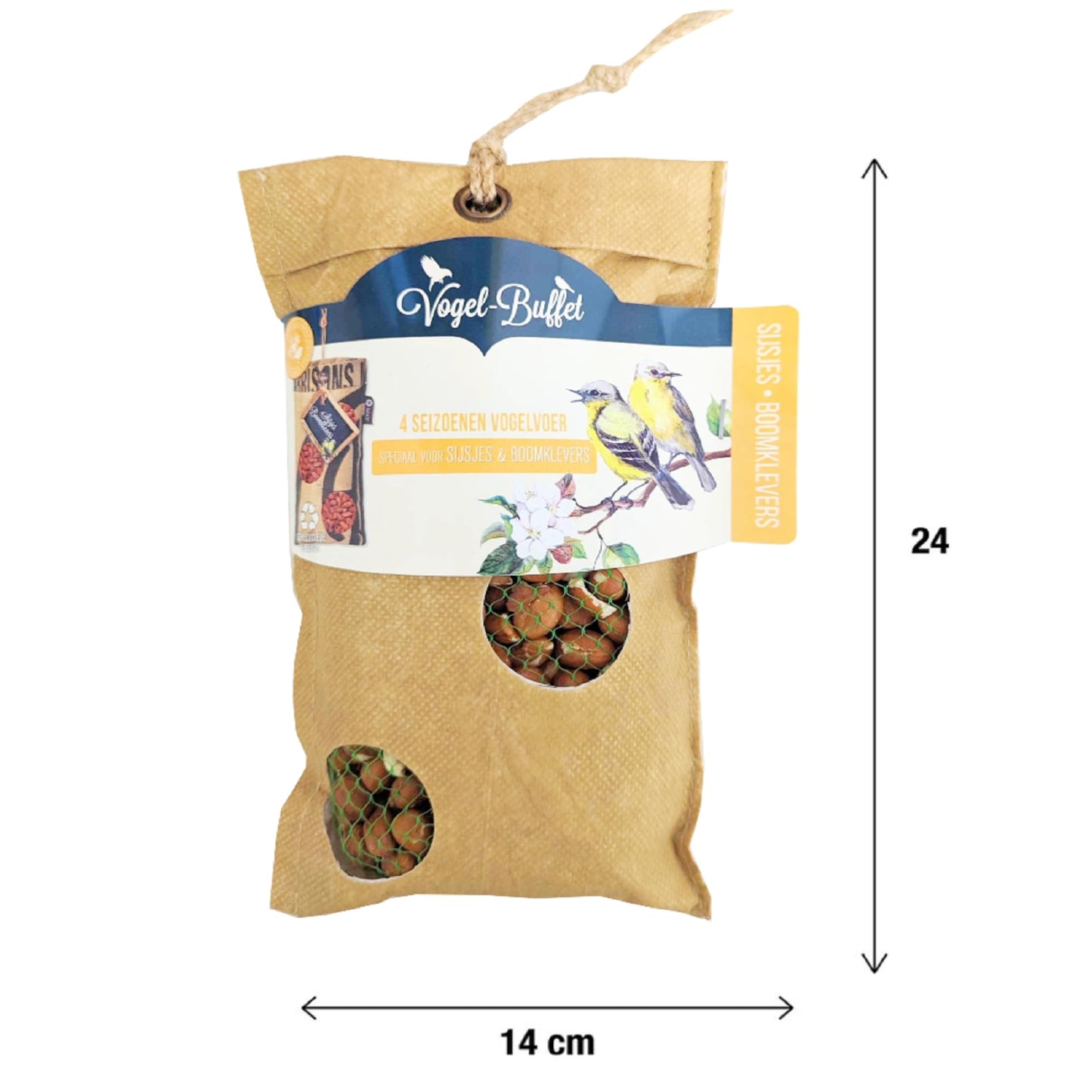 Topline Wild Bird Food Peanuts Hanging Feeder Bag 400g