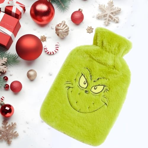 The Grinch Novelty Green Faux Fur Hot Water Bottle