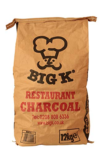 Big K Real Holzkohle Grillkohle, aus Hartholz, Restaurantqualität, für BBQ, Grillen, Öfen und Pizza-Backofen & Tigerbox-Sicherheitszündhölzer
