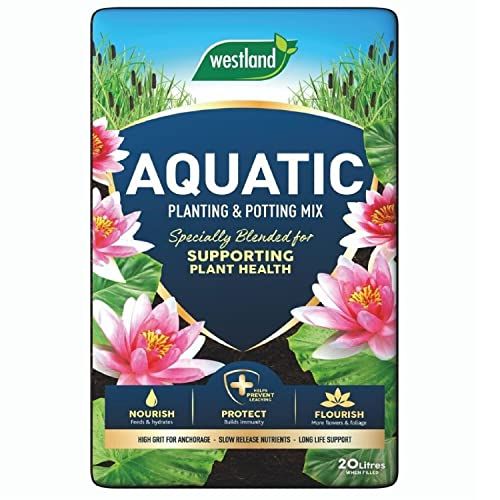 Westland Aquatic Planting & Potting Compost - Peat Free Pond Plant Soil 20L Bag with Topline Card for Aquatic Plants, Compost for Outdoor Plants.