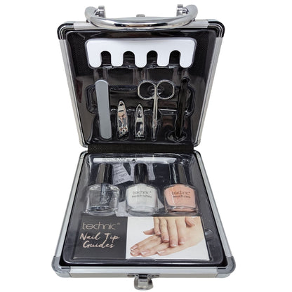 Technic French Manicure Gift Set - Nail Polish & Nail Clippers Kit. Ideal Present for Christmas, Stocking Fillers, Gift Set for Women, Birthdays, Grooming Starter Set with Topline Thank You Card.