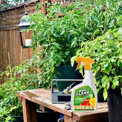 Bug Killer Spray for Plants Bundle - Fast Acting Ultimate Bug Spray 1L & Bug Clear Ultra 800m Fruit and Vegetable Plant Protection Pest Control Products with Topline Card for Indoor & Outdoor Plants