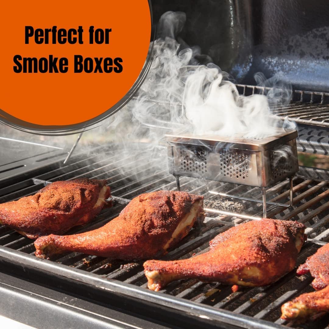 Big K Hickory Smoking Wood Chips - Pack of 3 Natural BBQ Smoker Wood Chips 400g Bags with Thank You Card for Smoking, Grilling, Barbecuing Meats.